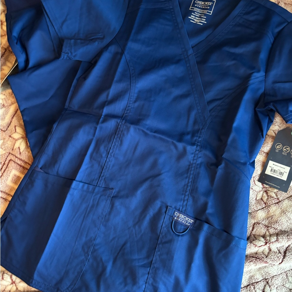 Cherokee Blue Scrubs Set (Top is xxs)(Joggers are xs) New With Tags